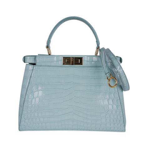 fendi peekaboo croc bag|Fendi peekaboo bag sale.